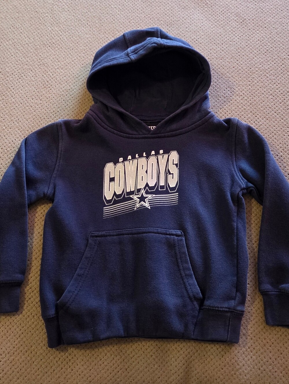 Toddler Navy Silver NFL Dallas Cowboys Logo Pullover Hoodie Outerstuff